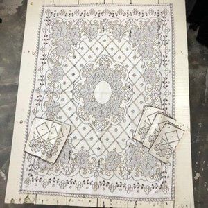 Vintage Cutwork Small Tablecloth 6 Napkin Beautiful